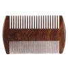 Double Sided Lice Comb Wide Fine Teeth Remove Louse Prevent Static Wooden Beard Mustache Comb