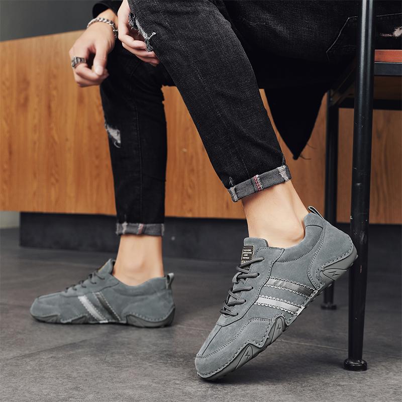 Men's Single Shoe Soft Sole Set Wearing Loafers New Designer Luxury Casual Walking Outdoor Non Slip Flat Shoes