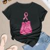 Women's Casual Halloween Breast Print T-Shirt Round Neck Pullover Short Sleeve Top