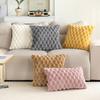 Braided Snowflake Fleece Pillow Case Simple Living Room Solid Color Pillowcase Office Sofa Waist Pillow Headboard Cushion Case