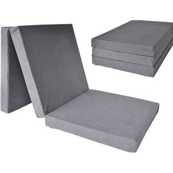 Folding Mattress - Guest - Grey - 195x80x10 Cm - Anti-allergenic: Non - 1 Place