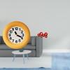 Silent Contemporary Analog Wall Clock for Kitchen Dining Room Bedroom with Chinese Year Paper