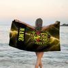 1pc Football18 Beach Towel with Custom Name, Beach/Swimming/Bath/Picnic/Camping Towel, Suitable for Seaside Beaches