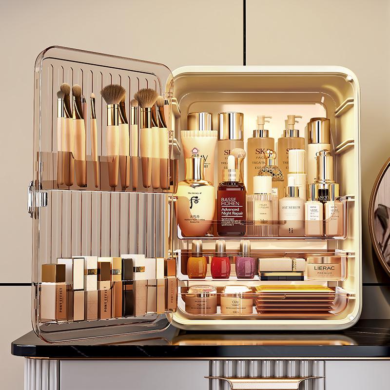 

Minimalist Large Capacity Dustproof Cosmetic & Skincare Storage Box Medium - Obsidian Black