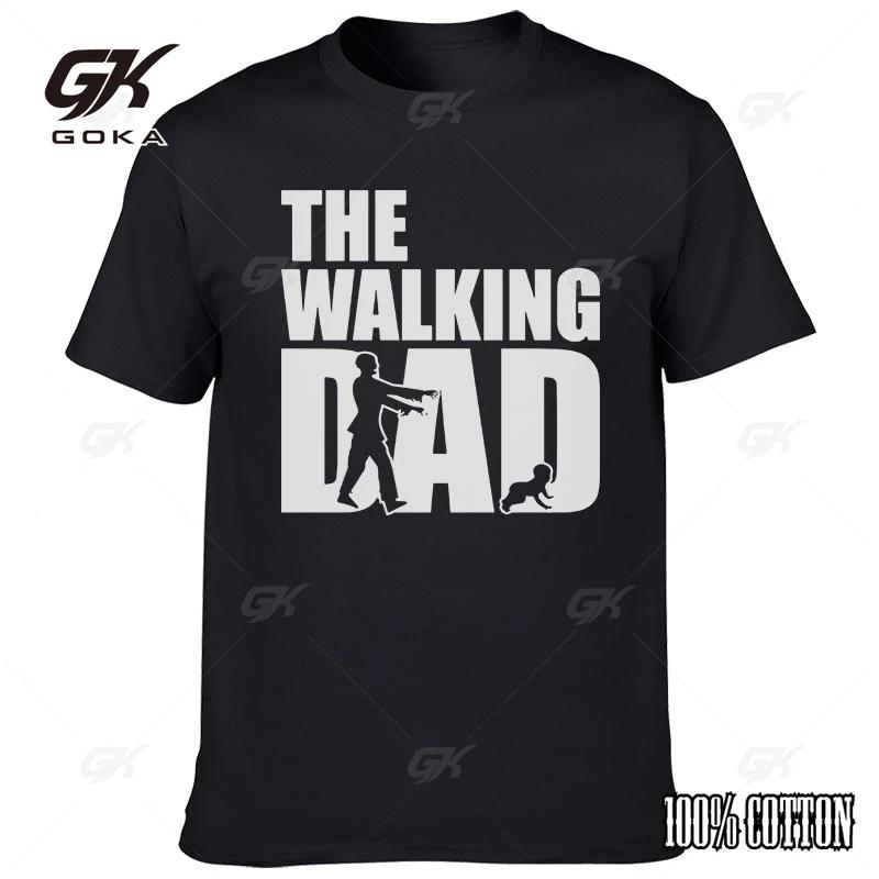 Unisexs Summer Cotton T Shirts Printed The Walking Dad Tshirt hip hop blouse Unisexs sportswear t shirt Unisex Harajuku Tops