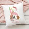 Personalized Pillow Case Initial with Name  Safari Animal  Pillow Cover Kids Bedroom Wild Party Decor Kids Birthday Shower Gift