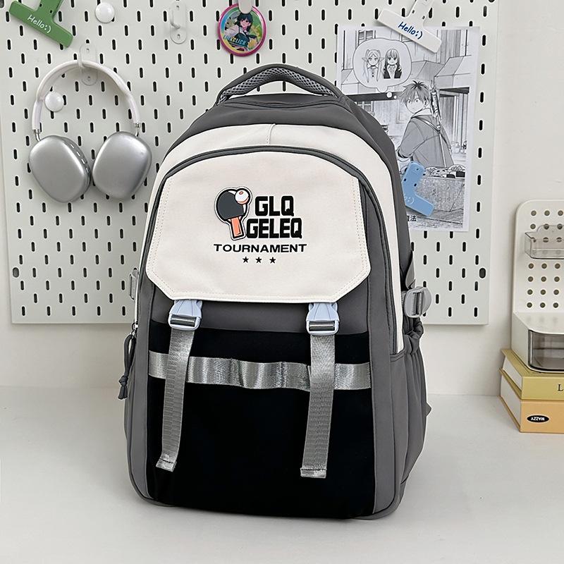 

Высокоценный нишевый рюкзак с контрастной цветной вставкой, парный, повседневный, простой, большой вместимости