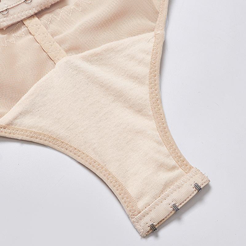 Lightweight Tummy-Control Shaper Seamless Triangle Front-Closure Cross-Back Women's Bust-Supporting Body-Shaping Bodysuit