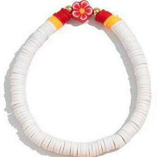 Bohemian Colorful Floral Polymer Clay Elastic Bracelet Set