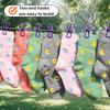 Portable 1.8m Retractable Clothesline, 12 Clips Polychrome Rope, No Punching for Camp Travel Outdoor Drying