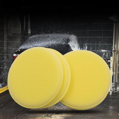 Esponja de limpieza de espuma de alta densidad para cera pulida y redonda para autos, herramienta de lavado y detallado de autos, almohadilla aplicadora para detalles.