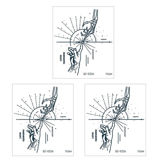 Yousheng 3Pcs Waterproof Tattoo Sticker for Men Women, Face Body Arm Chest Shoulder Thigh Waist Temporary Tattoo Decal, Long Lasting Body Art Fake
