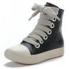 New Brand Women Sneakers High-top Men's Casual Leather Shoes for Women Flat Sport Thick Lace Up Unisex Couple Women Shoes