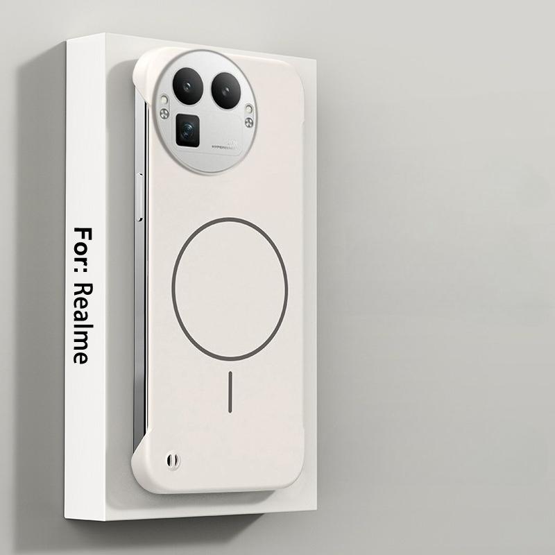 For Magsafe Bezel-less Phone Case for Realme GT 8 Pro Ultra Thin Frameless Hard PC Magnetic Cover for Realme GT8 GT 8 Funda