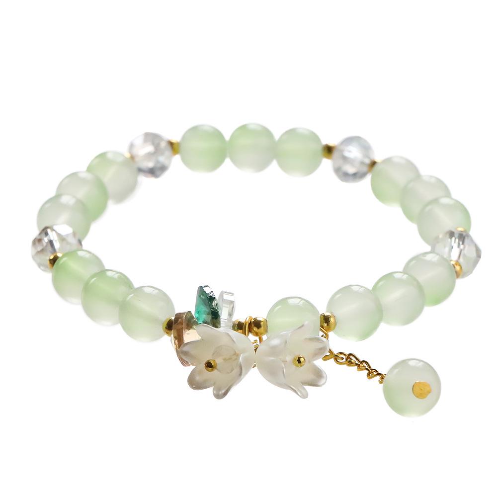 Elegant Crystal Butterfly Beaded Bracelet