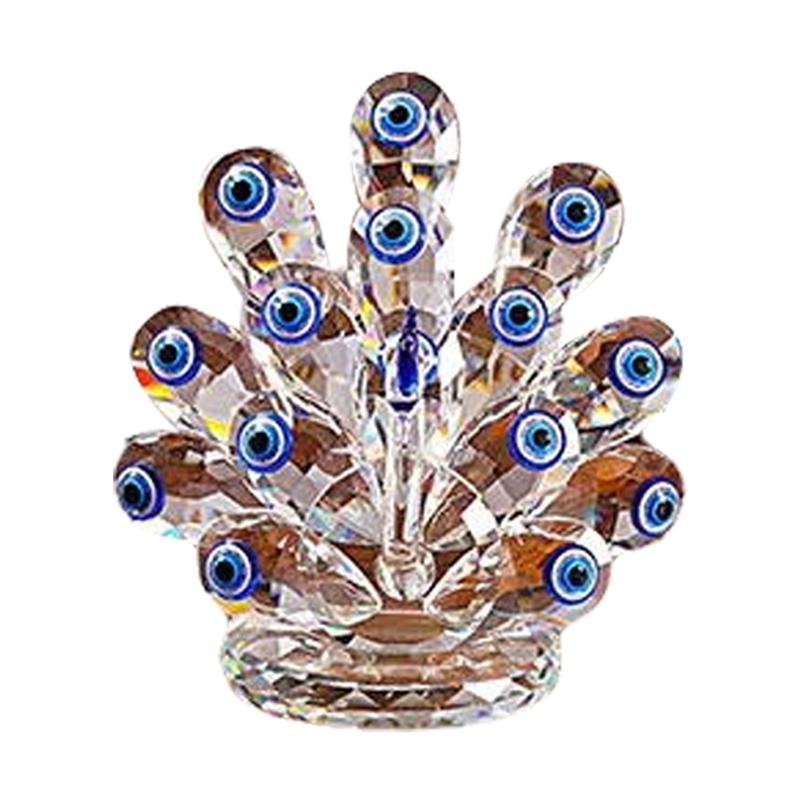 HHO-Shiny Crystal Ornament Figurines Bird Of Juno Decorative Items Beautiful Gift To Weddings