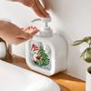 2pcs Christmas Soap Dispenser, Hand Soap Dispenser, Refillable Liquid Hand Soap Empty Plastic Pump Bottle Container for Bathroom