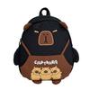 School Bag Kapibara Personality Funny School Bag Splicing Contrasting Color Cartoon Cute Girl Backpack Travel Shoulder Bag