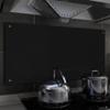 Day and Night - Day and Night Kitchen Splash Protection Black Tempered Glass 100x50 Cm