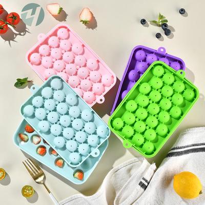 Tavă cu 25 de celule din silicon pentru cuburi și sfere de gheață