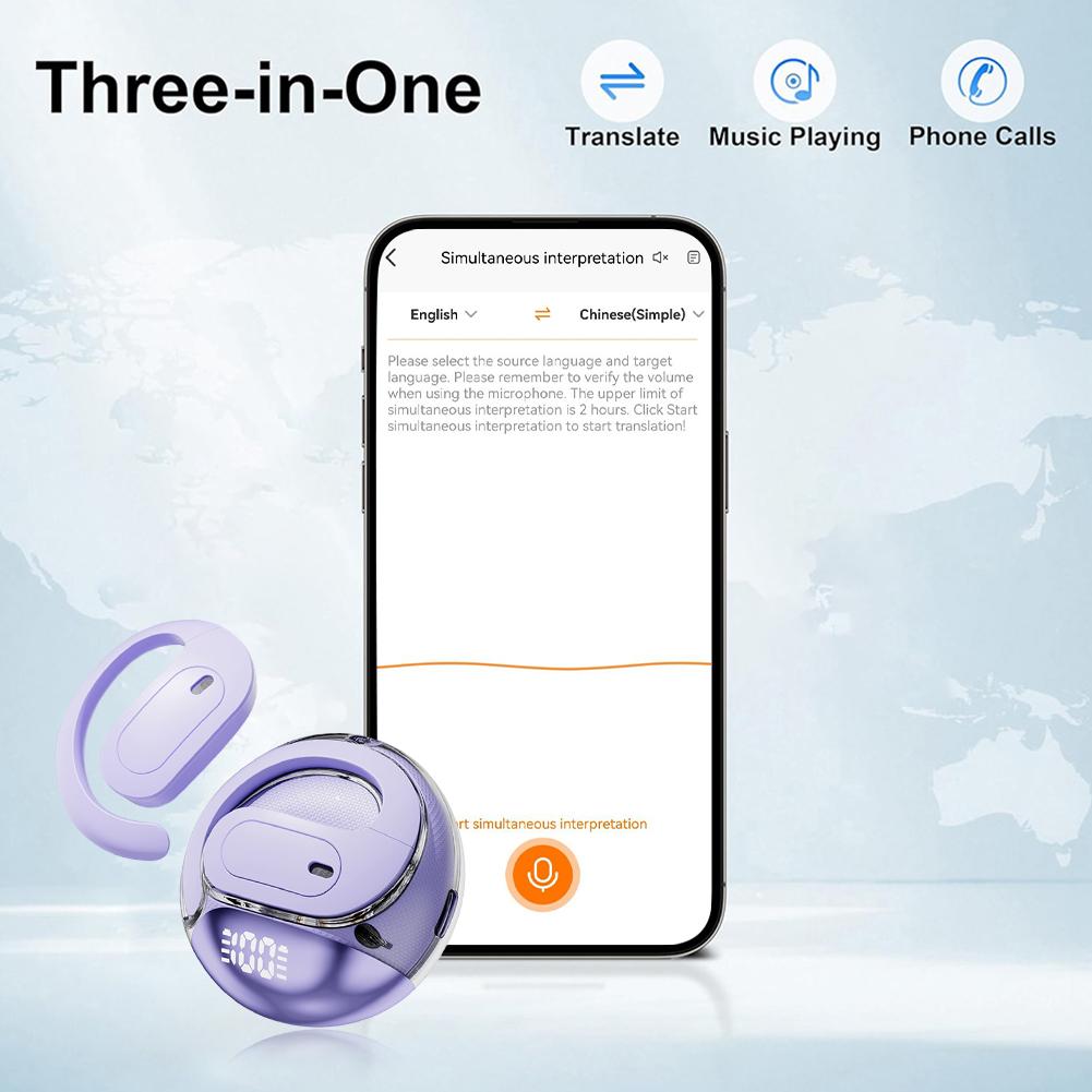 Translation Earbuds Real Time 144 Languages Language Translator Earbuds Translation Headphones for Travel Business Learning