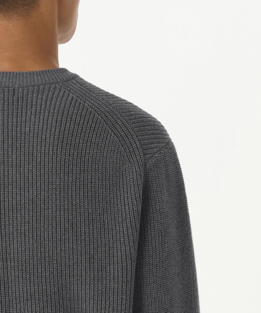 MUSINSA STANDARD Cotton Ribbed Crew Neck Knit [Gray]