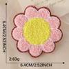 Chenille Heart & Flower Embroidery Patch with Adhesive Backing