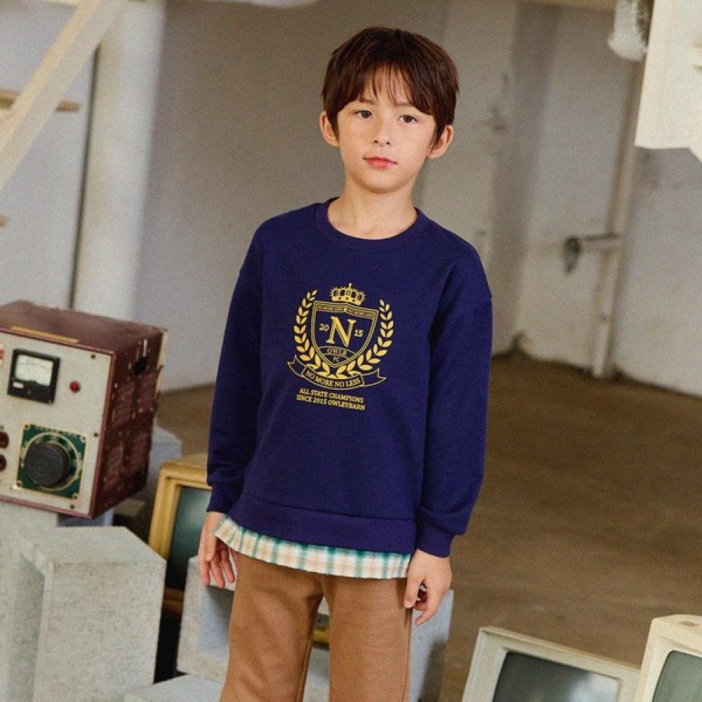  Olivan  School Symbol Sweatshirt Top And Bottom  Navy 