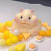 Cute Hamster Squshie Toy Hand-made Stress Relief Squeeze Toy For Home Decoration