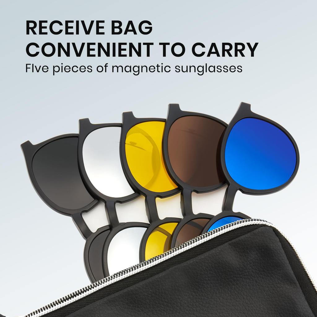 Magnetic Glasses and 2WAY Boston 5 Interchangeable UV Suit for Mountain Stylish [Cyxus] Glasses, Sunglasses, Glasses, Frame, Clip-on, Lenses,