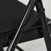 Set of 6 Folding Chairs with Padded Seat in Polyester and Steel Structure, Black