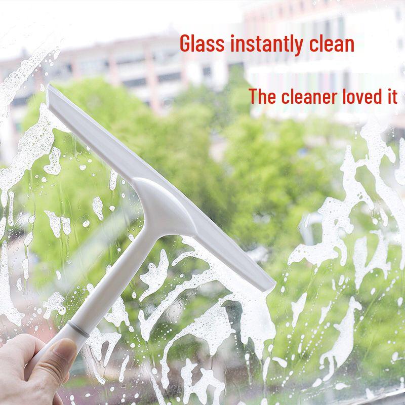 Dual-Sided Glass Cleaning Squeegee & Scraper for Professional Window Care