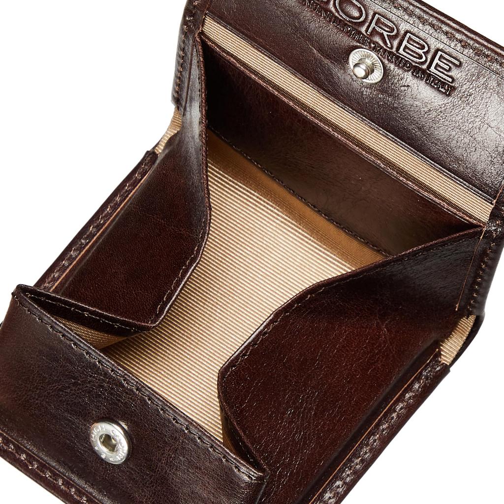 Italian Leather Box Coin Dark Brown [Golbe] Case,