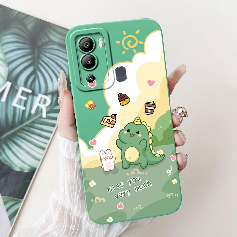 For Infinix Hot 12i Case Hot 12 Play Hot12i X665B X6816C Cute Panda Rabbit Cartoon Camera Protective Soft Silicone Phone Case