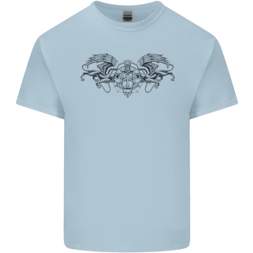 St Georges Day RoUnisex Skull Wings Panther Unisexs Light Cotton Tshirt