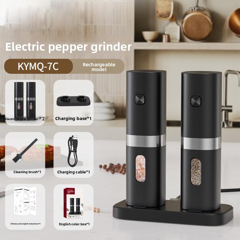 Gravity Sensor Electric Pepper Grinder With Stainless Steel Material For Home Kitchen Fresh Spices