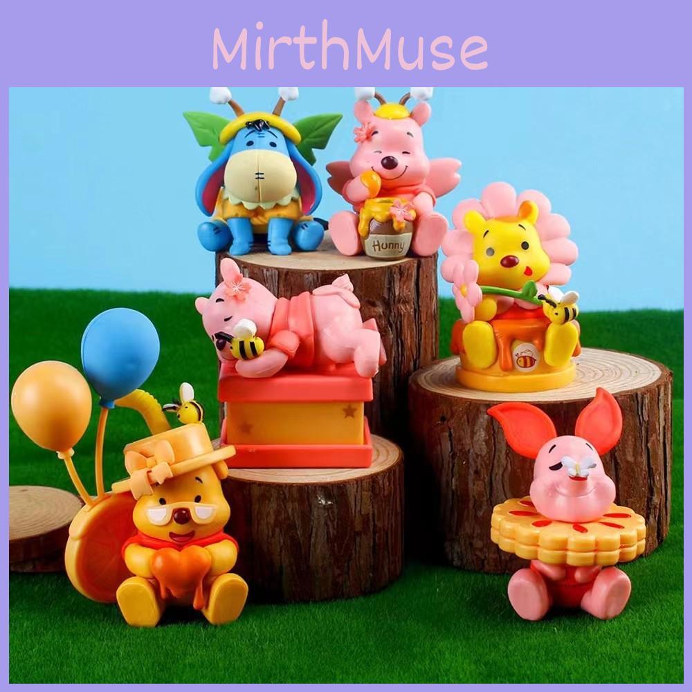 Pooh Bear Piglet Tigger Eeyore Honey Cake Character Food Series Model For Car Ornament And Collectors Item
