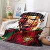 1PC CR7 Cristiano Ronaldo Patterned Flannel Blanket Suitable For All Seasons for Home Decor Warmth and Comfort Gifts Holiday Present