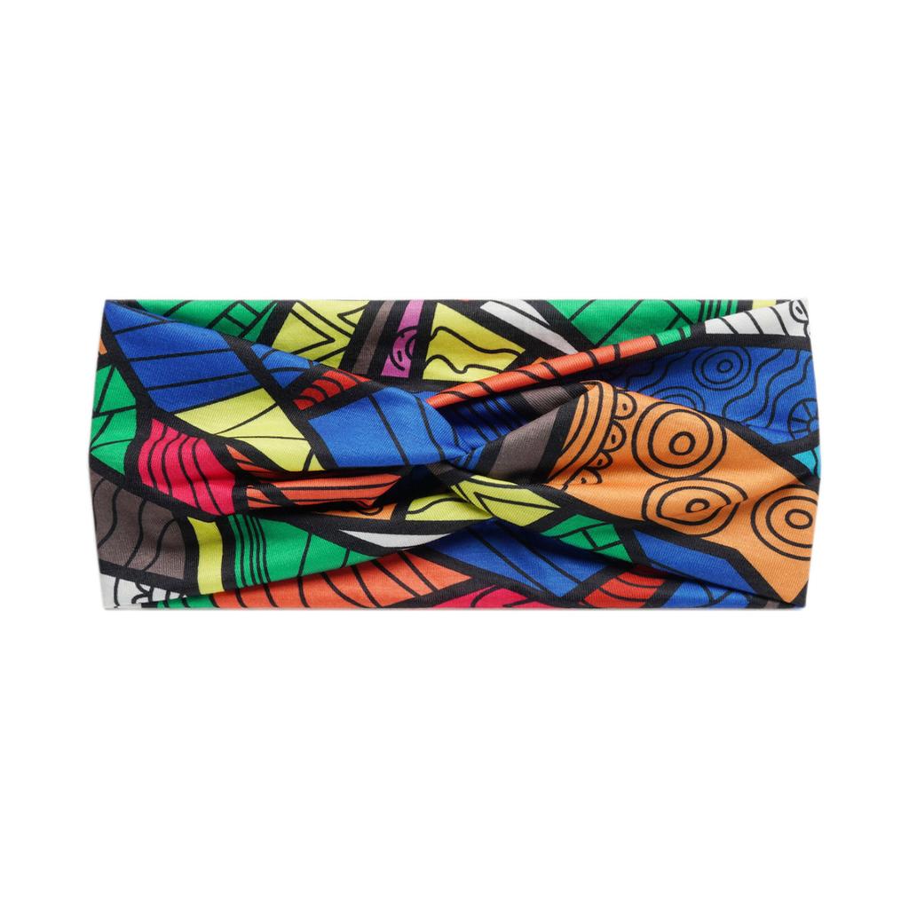 Bohemian Yoga Sports Headband, Elastic Non-Slip Wide Headband, Exercise Running Sweat Absorbing Ladies Headband