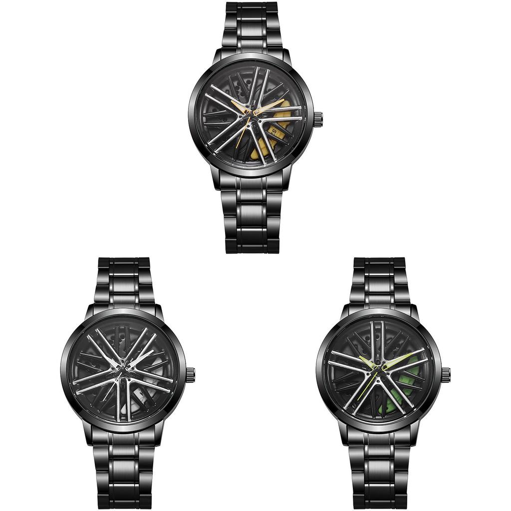 Mens Fashion Alloy Quartz Watch With Rotatable Dial For Casual Wear