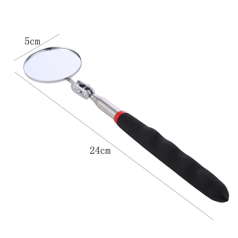 

1Pc Car Telescopic Detection Lens Inspection Round Mirror 360 Repair Tool чёрный