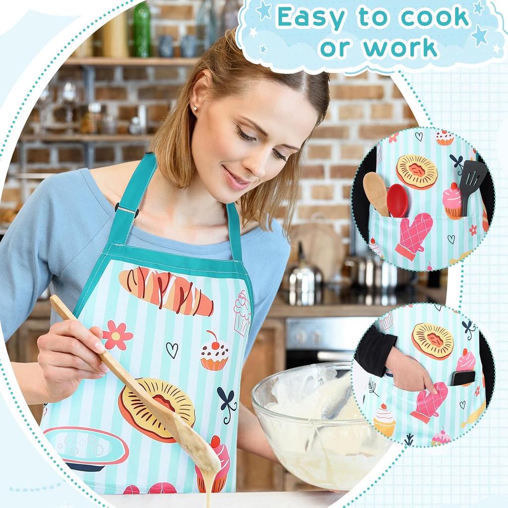 Funny Baking Apron for Women, Kitchen Cooking Aprons for Women with 2 Pockets, Baking Gifts for Womens