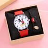 Disney Damen Kinder Uhr Armband Set Geschenkbox Mode Mickey Maus Cartoon Kinderuhr Damenarmband mit Box