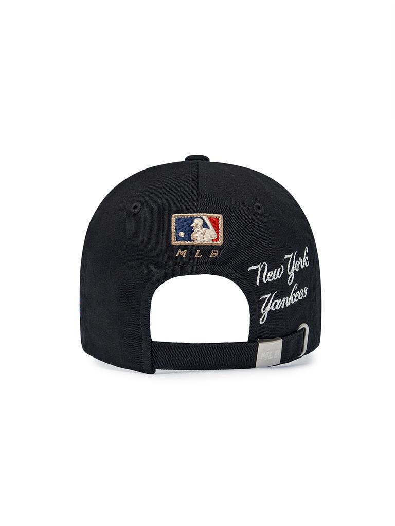 Emelbi Cooperstown Patch Unstructured Ball Cap Ny (Black)