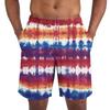 Herren Freizeitshorts mit elastischem Bund, Batikdruck, lockere Passform, leichte Sommer-Strandbekleidung für den täglichen Gebrauch