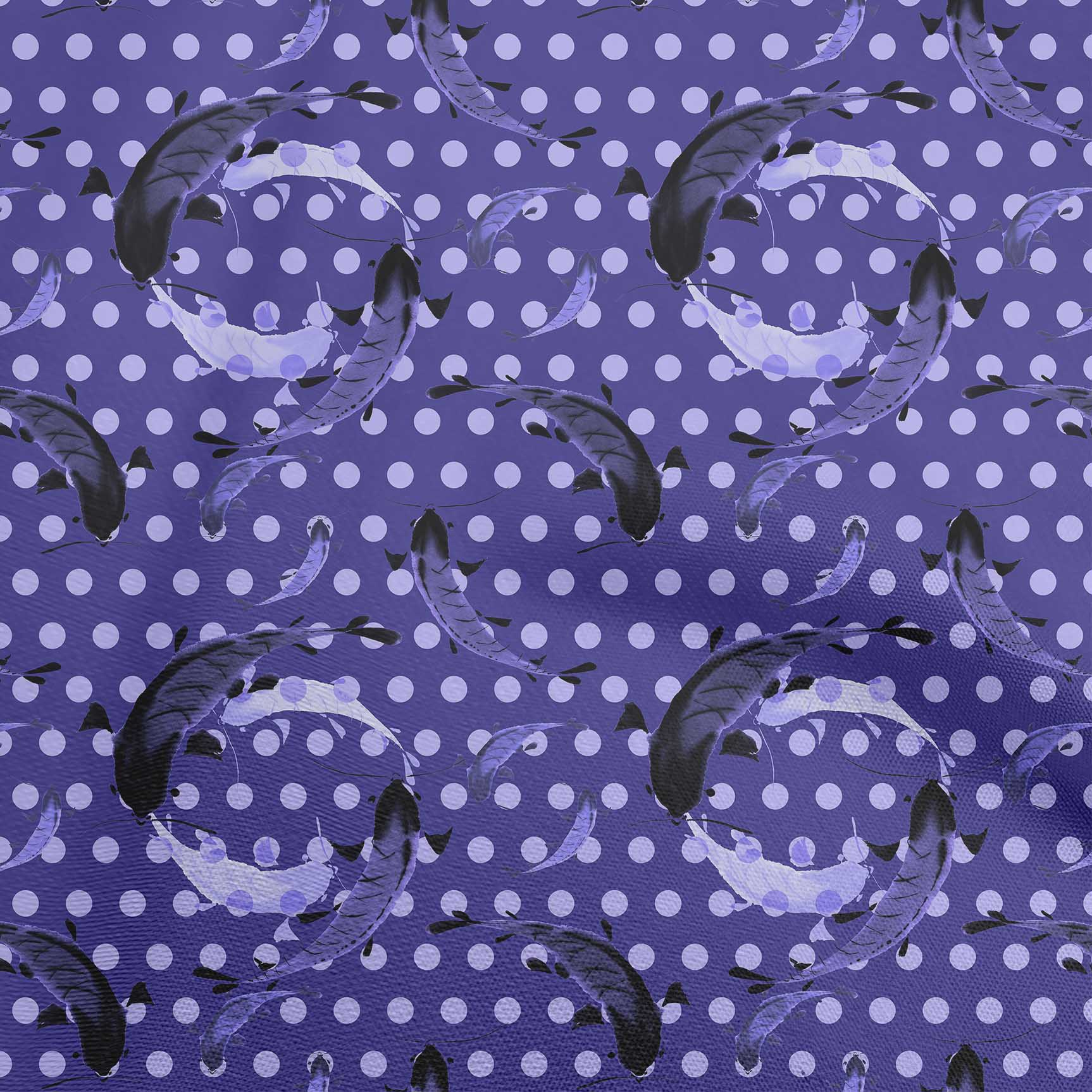 

OneOone Cotton Flex Світло-коричнева тканина Азіатська японська риба коі Акварельне приладдя для стьобання Тканина для шиття з принтом у дворі 40 дюймів 42 Inch Wide - Viscose Chiffon Фіолетовий