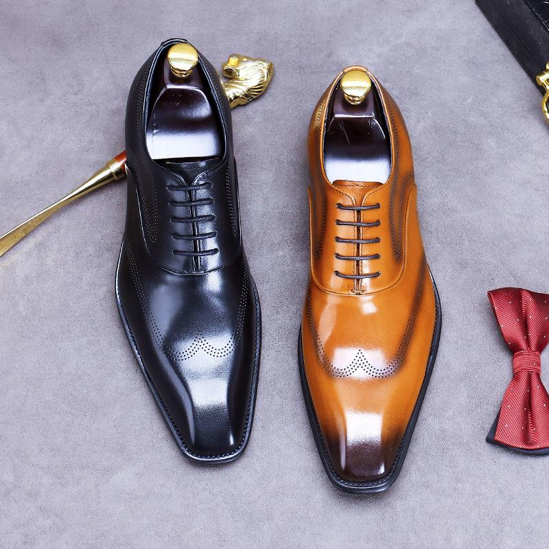 Leather Shoes Men's Cowhide Men's Casual Men's Shoes Black Leather Dress Shoes