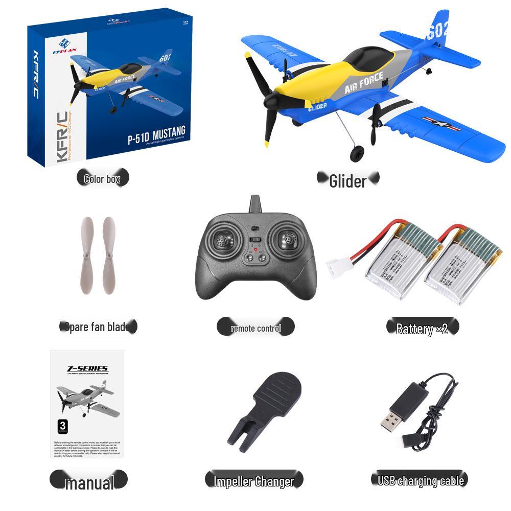 Kaifeng KF602 Remote Control P51D Mustang Fighter 3-Channel Foam Airplane Model
