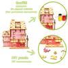 3D Wooden Puzzle Toys Jigsaw Architecture House Coffee Shop Cafe House DIY Assembly Building Model Kit Kids Educational Wood Toy