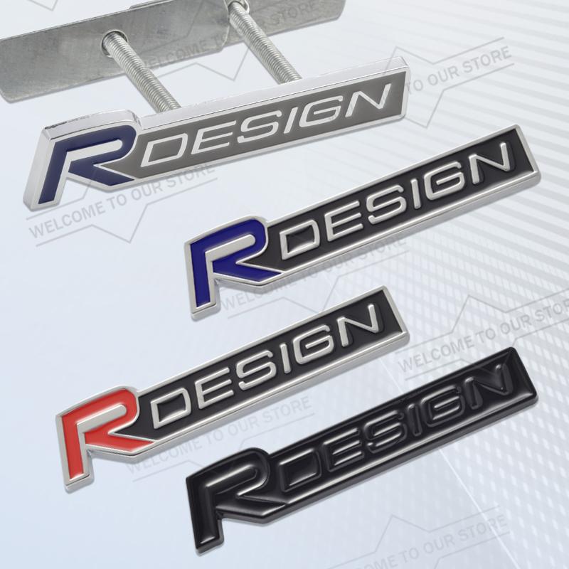 Car Styling Body Trunk 3D Metal R Design Emblem Grille Badge Stickers Decal For Volvo S60 S80 S90 XC90 XC60 XC40 V50 V70 V60 S40